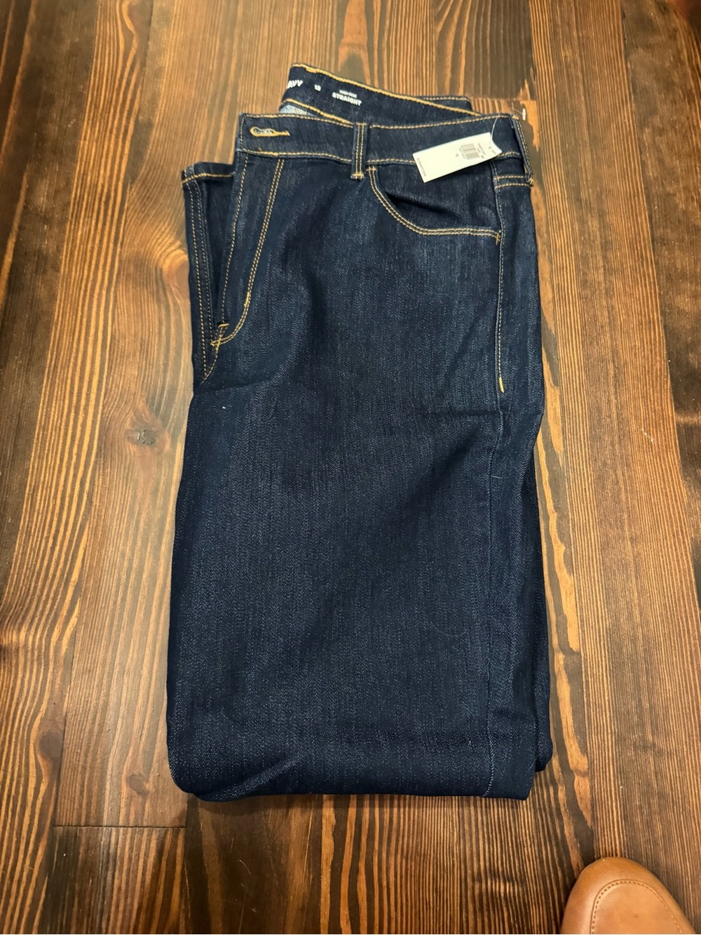 Old Navy Women's Dark Blue high rise Straight Leg Jeans